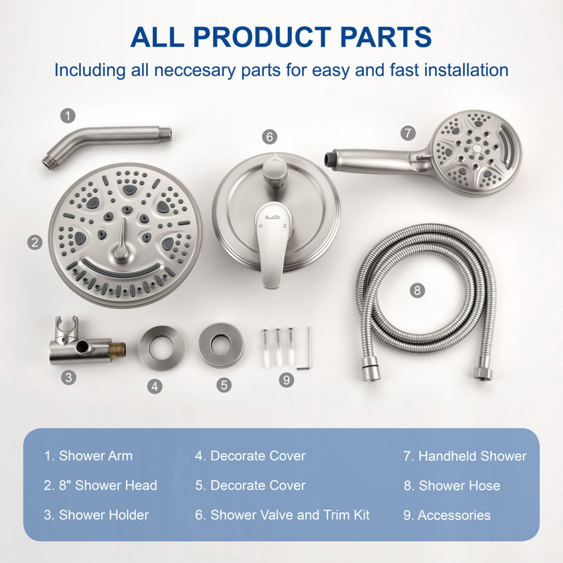 SHAMANDA Shower Faucet with Roughin Valve & Reviews Wayfair